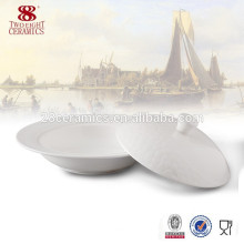 Terrina de sopa cerâmica dos utensílios de mesa do OEM / grande bacia da porcelana de osso para o hotel